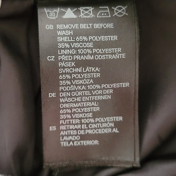 H&M Houndstooth Pencil Skirt, High-Waist, Black and White, Size 6 - Picture 6 of 6